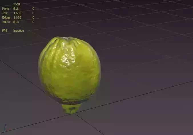 Lemon M16 Low-poly 3D model 3