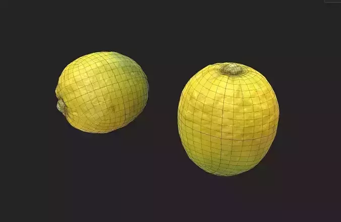 Lemon M16 Low-poly 3D model 2