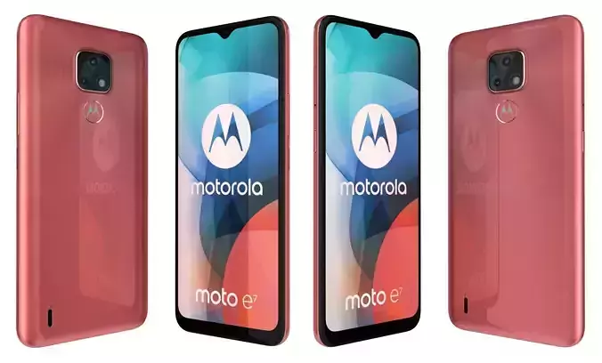 Motorola Moto E7 Satin Coral High Poly
