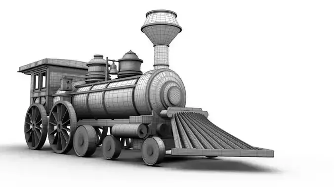 3d train steam locomotive 3D print model