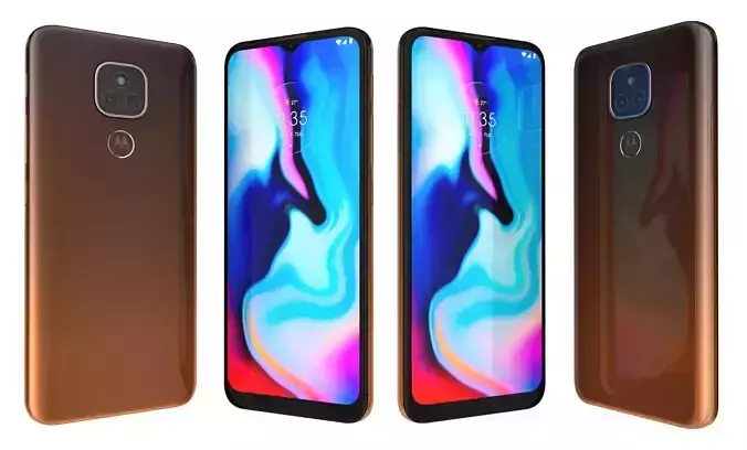 Motorola Moto E7 Plus Amber Bronze High Poly