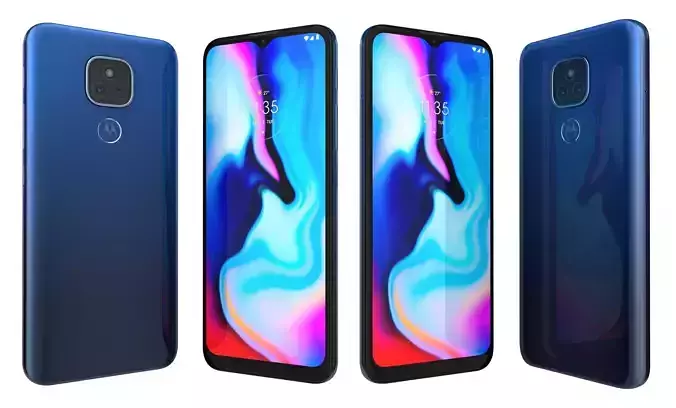 Motorola Moto E7 Plus Navy Blue High Poly