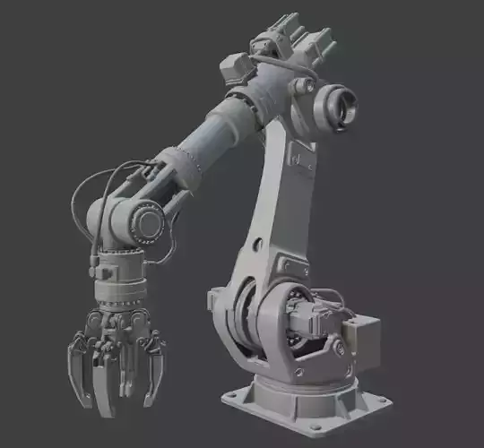 Industrial Robotic Arm 3D Model