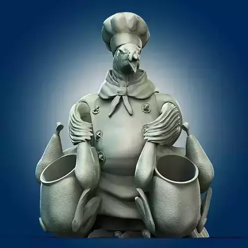 Master Chef Turkey Animal Planter 3D Printable STL File