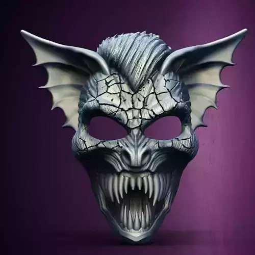 Horror Nightmare Bat Male Spooky Mask 3D Printable STL File