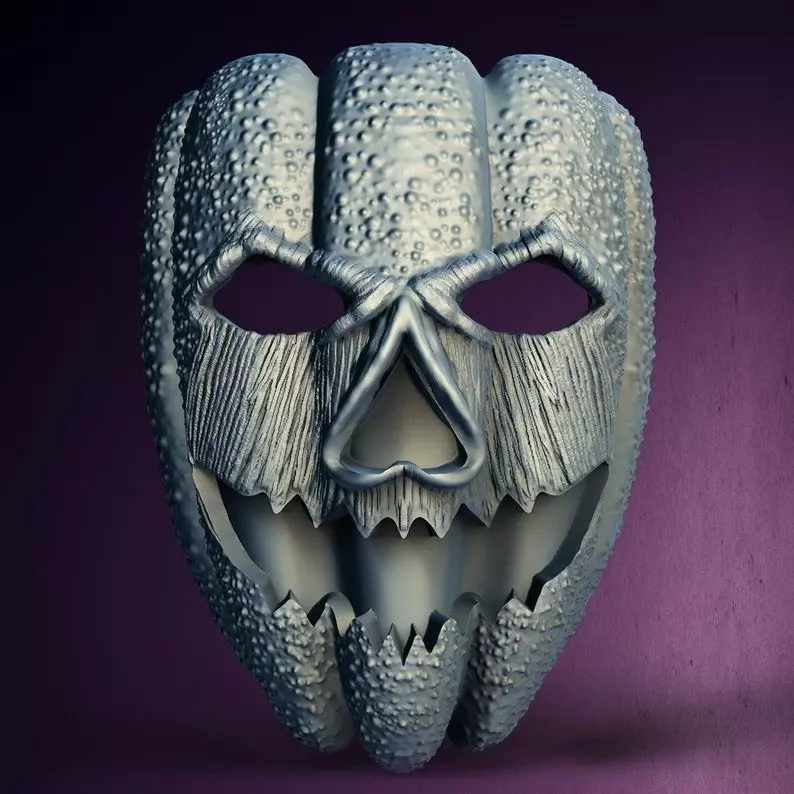Horror Jack O Lantern Pumpkin Spooky Mask Printable STL File 3D print model