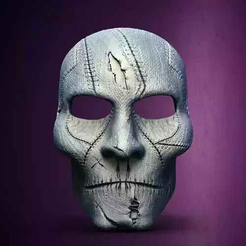 Haunted Scarecrow Male Spooky Mask  3D Printable STL File