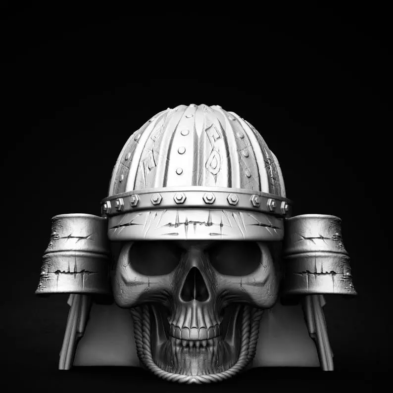 Warrior Skull Desk Organizer 3D Printer STL File 3D print model