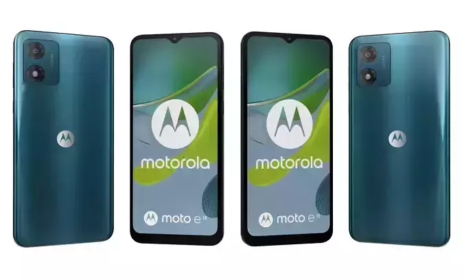 Motorola Moto E13 Whitem Blue High Poly