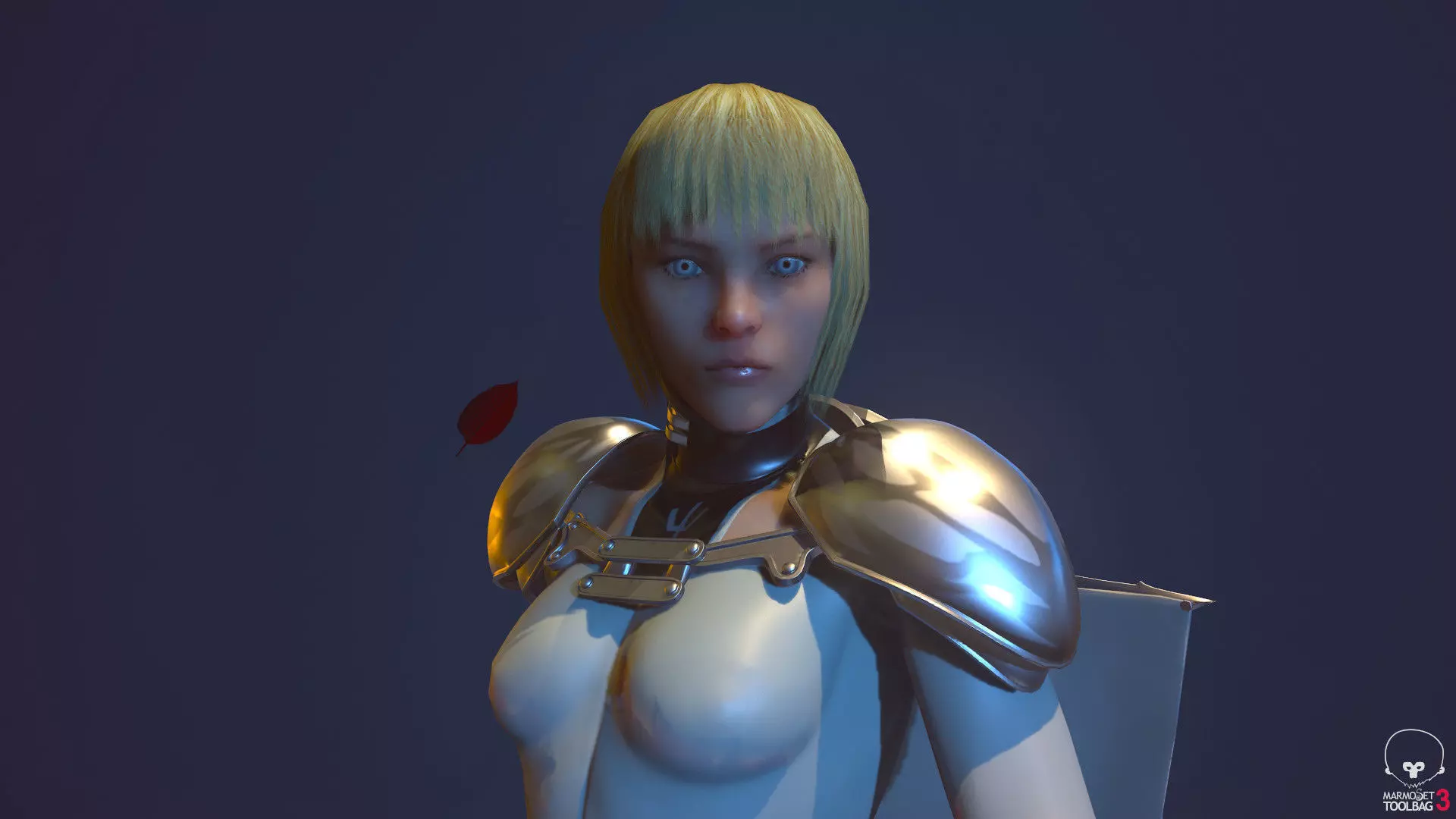 CLare from claymore anime game rez Low-poly 3D model_0