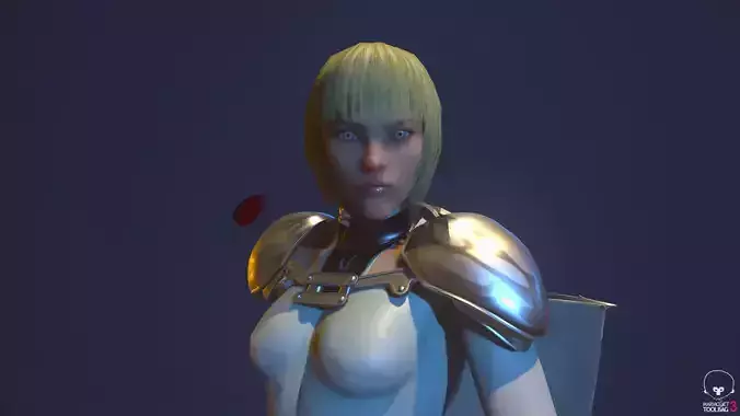 CLare from claymore anime game rez Low-poly 3D model