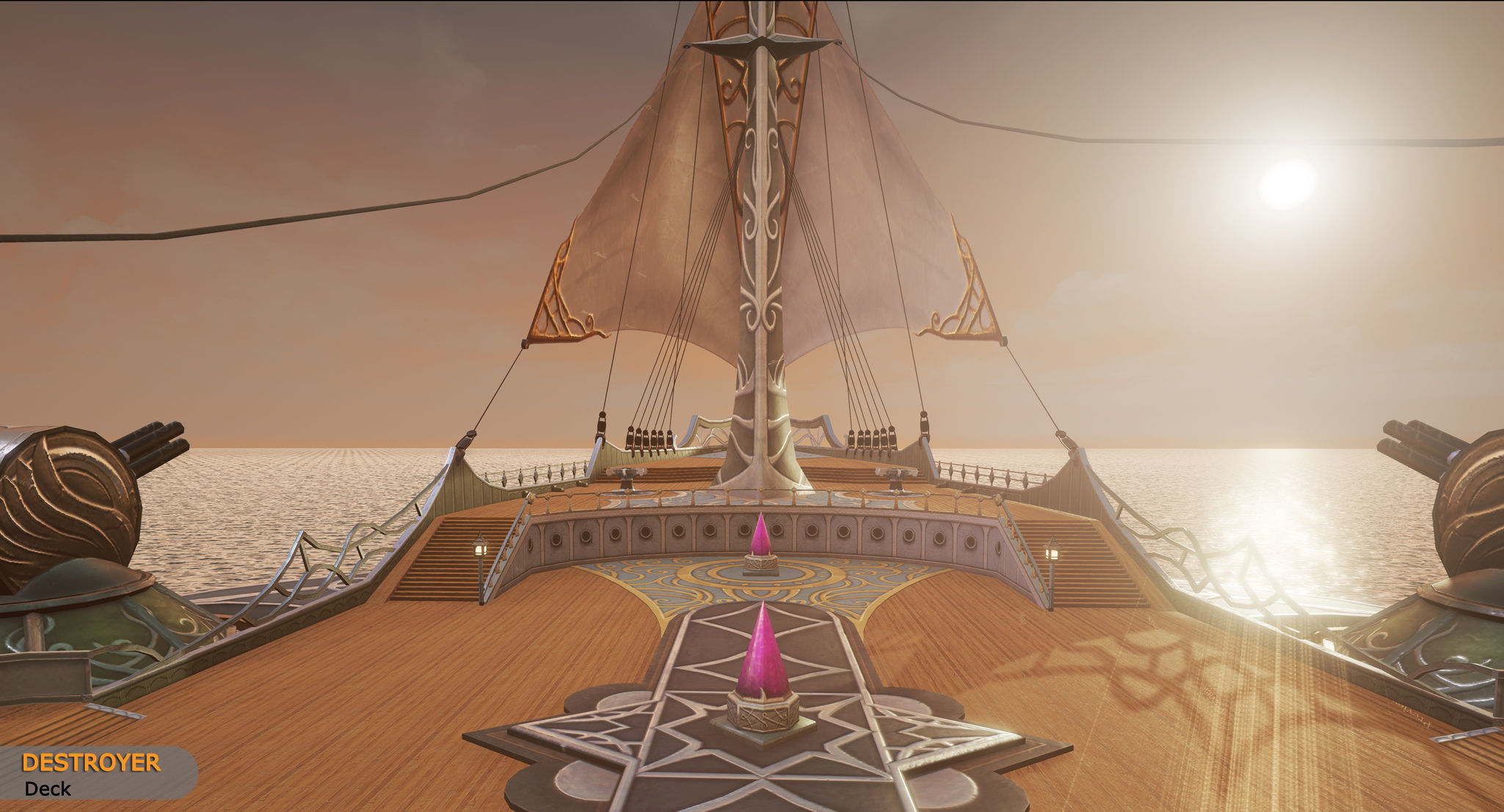 Warship - Destroyer Low-poly 3D model_2