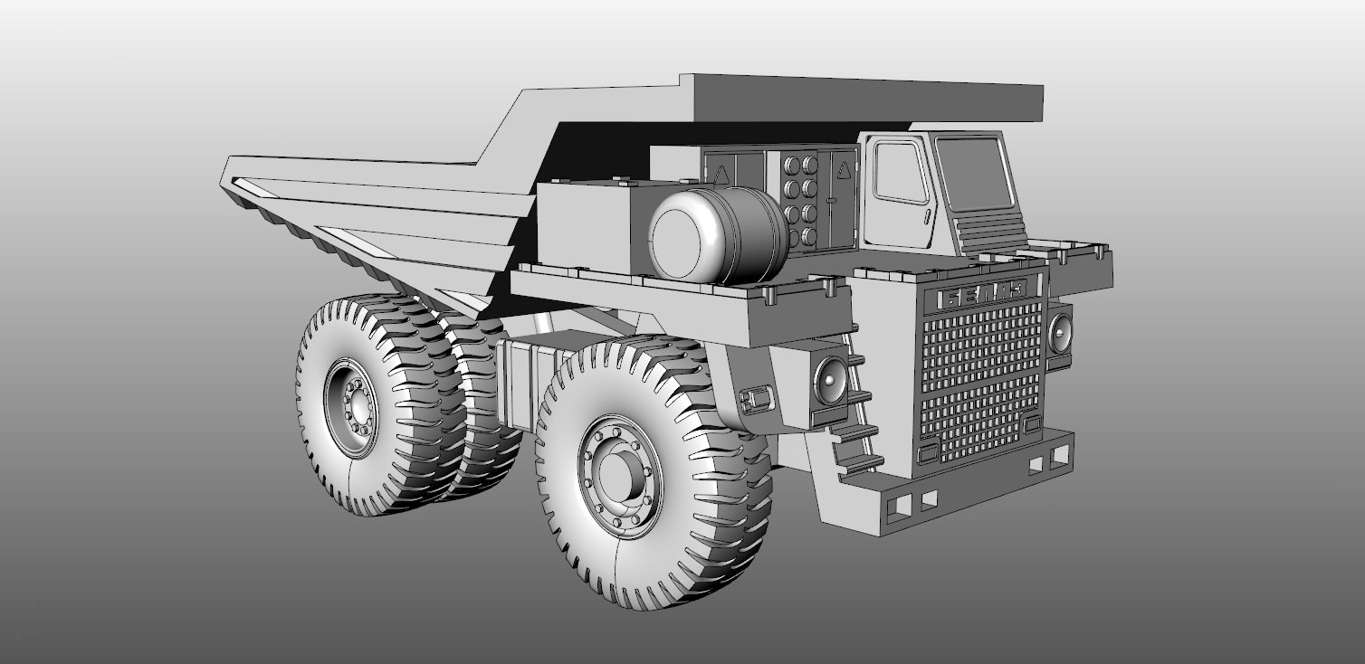 Tip truck Belaz 3D print model_1