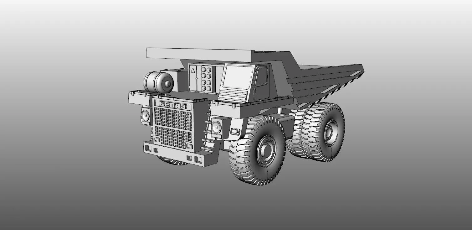 Tip truck Belaz 3D print model_0