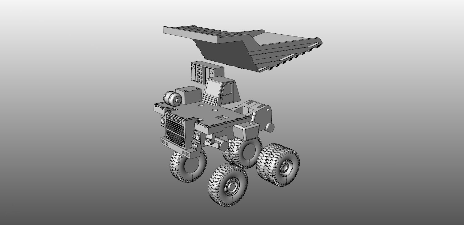 Tip truck Belaz 3D print model_3