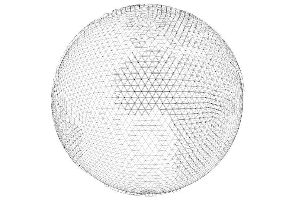 Earth Triangulated Geometry Design 3D model_6