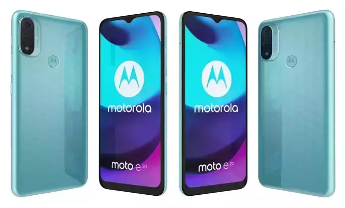 Motorola Moto E20 Blue High Poly