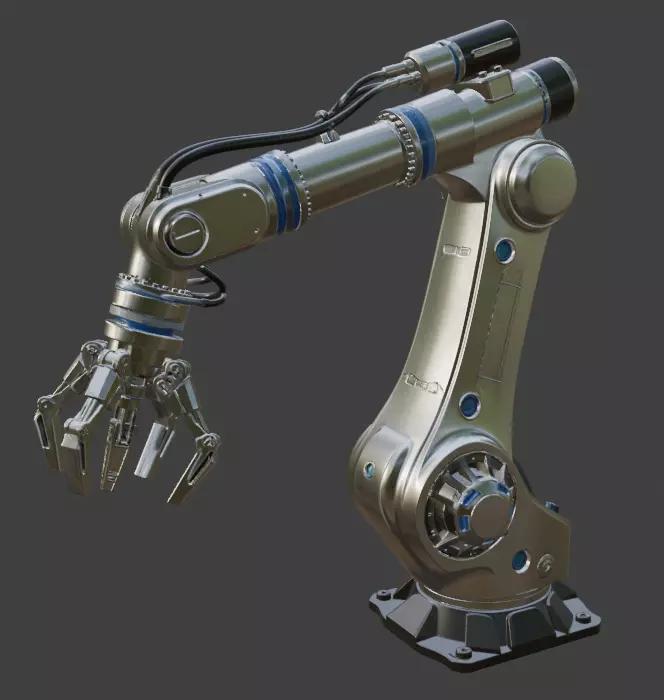 Industrial Robotic Arm 3D Model 3D model
