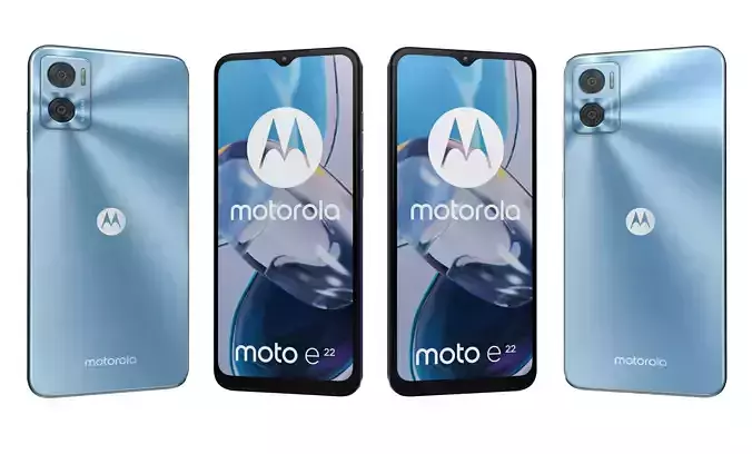 Motorola Moto E22 Blue High Poly