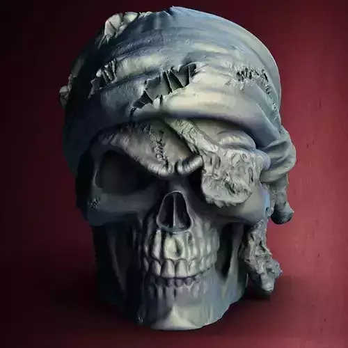 Halloween Pirate Skull Jar 3D Printable STL File