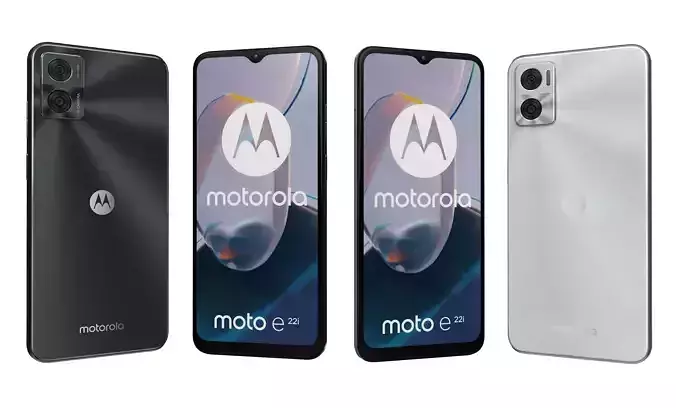 Motorola Moto E22i Black And White High Poly