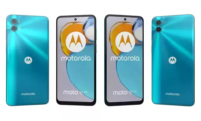 Motorola Moto E22s Blue High Poly