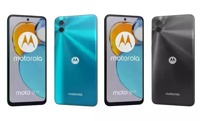 Motorola Moto E22s Black And Blue High Poly