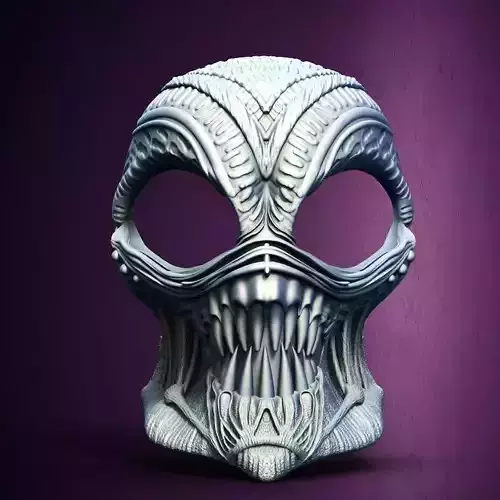  Horror Mystic Invader Male Spooky Mask 3D Printable STL File