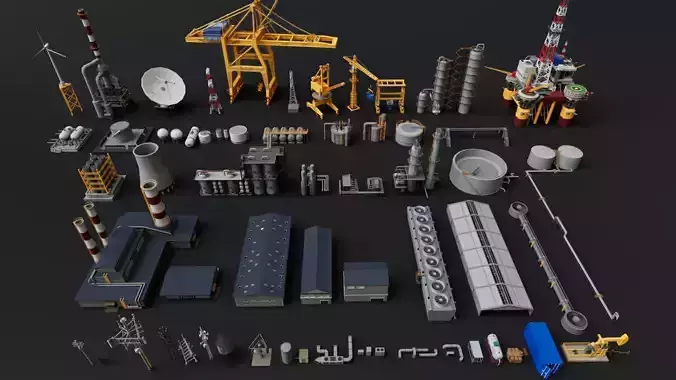 Refinery Factory Power Plant Mega Pack Collection