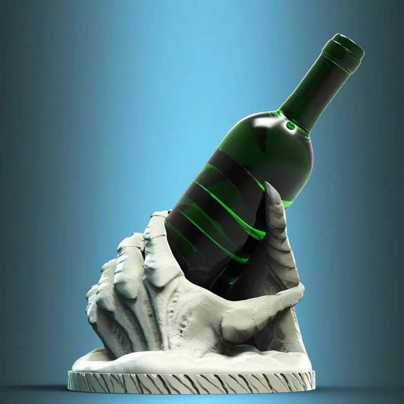 Dragon Hand Bottle Can Holder 3D Printable STL File 3D print model
