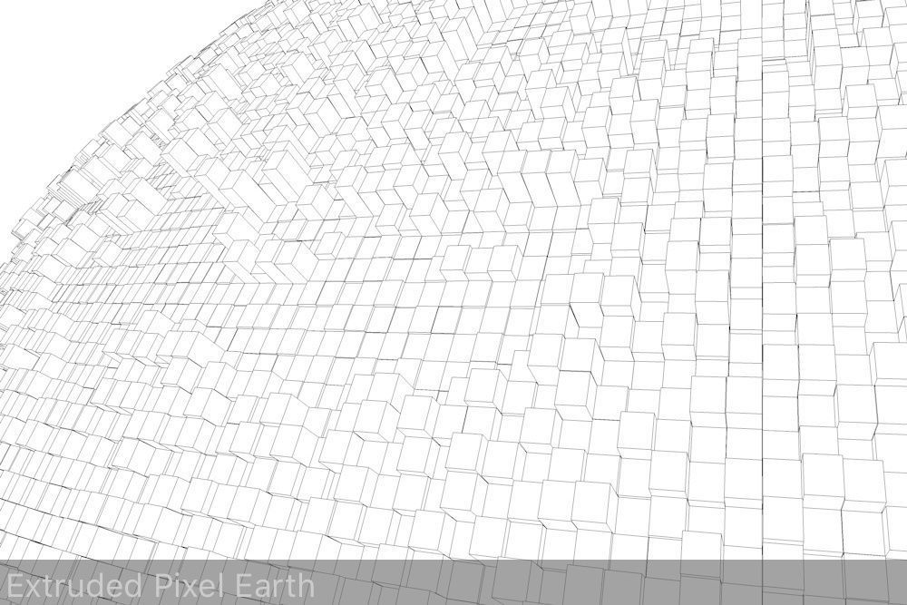 Pixel Earth 3D model_9