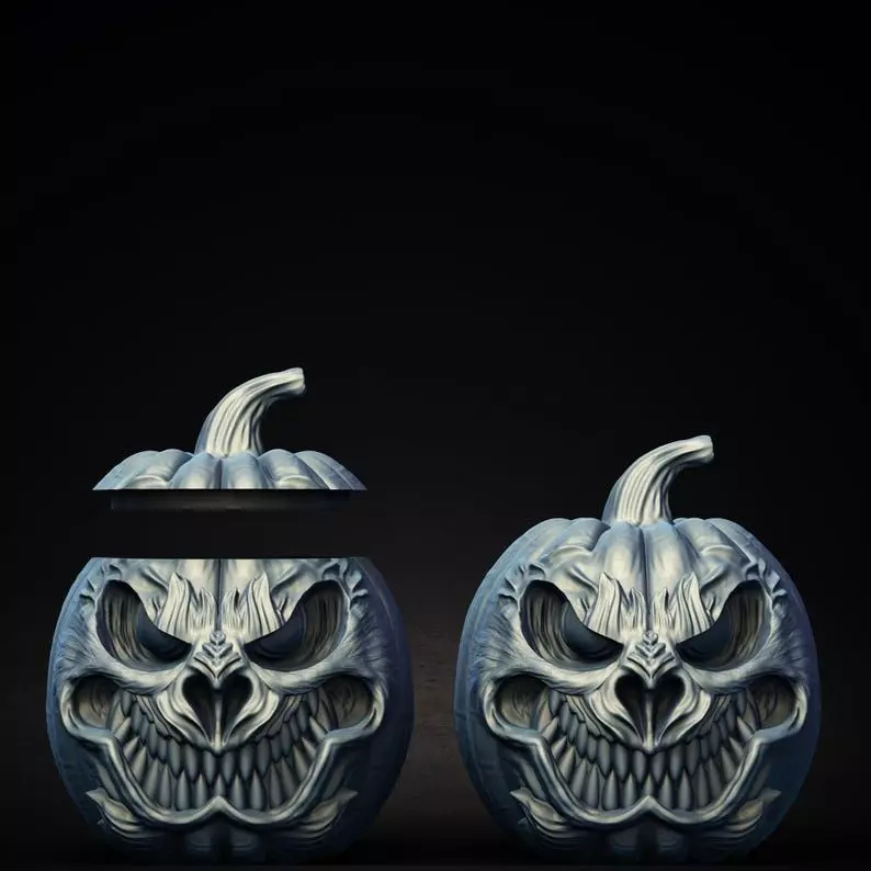 Smirk Squash Pumpkin Jar 3D Printer STL File 3D print model