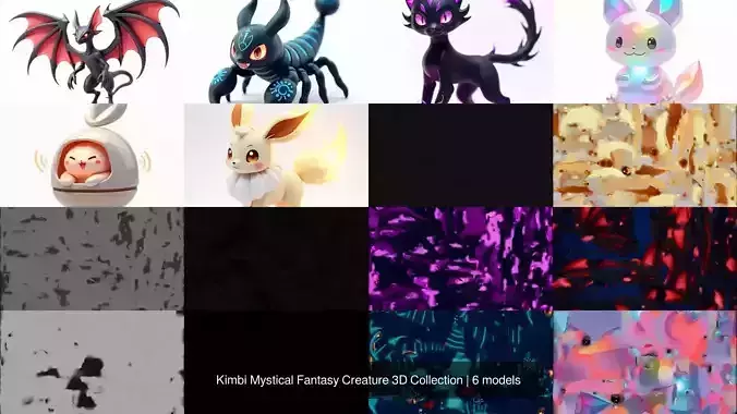 Kimbi Mystical Fantasy Creature 3D Collection