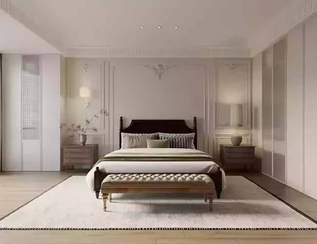 American Rustic Wood Style 3D Model