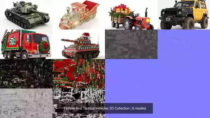 Festive And Tactical Vehicles 3D Collection