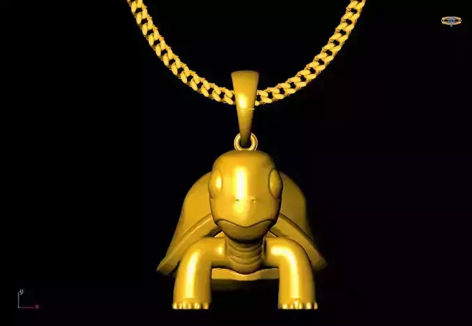 Turtle pendant charms - one inch pendant