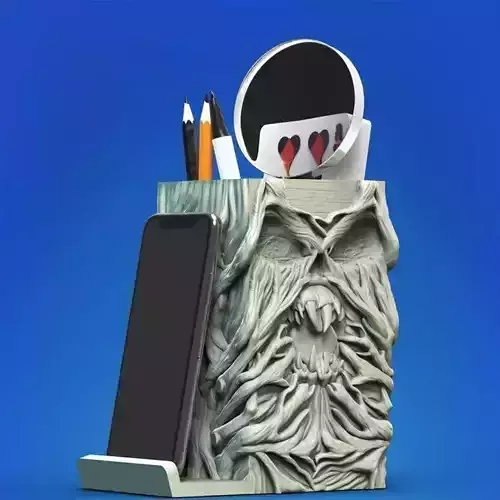 Monster Tree Desk Organizer Mobile Holder 3D Pintable STL Files