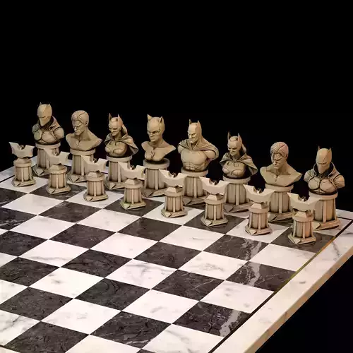 Batman Chess Set Catwoman Batgirl Nightwing Red Hood