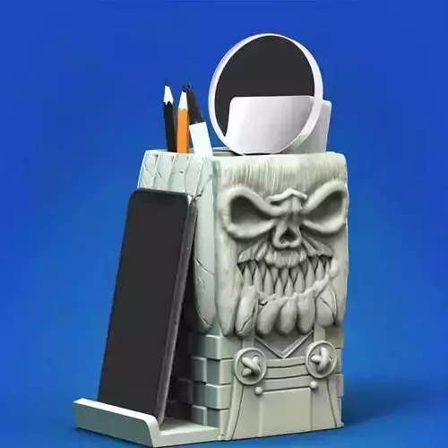  Pumpkin Desk Organizer Block Craft Style 3D Printer STL Files