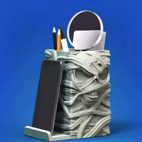  Mummy Desk Organizer Block Craft Style 3D Printable STL Files 