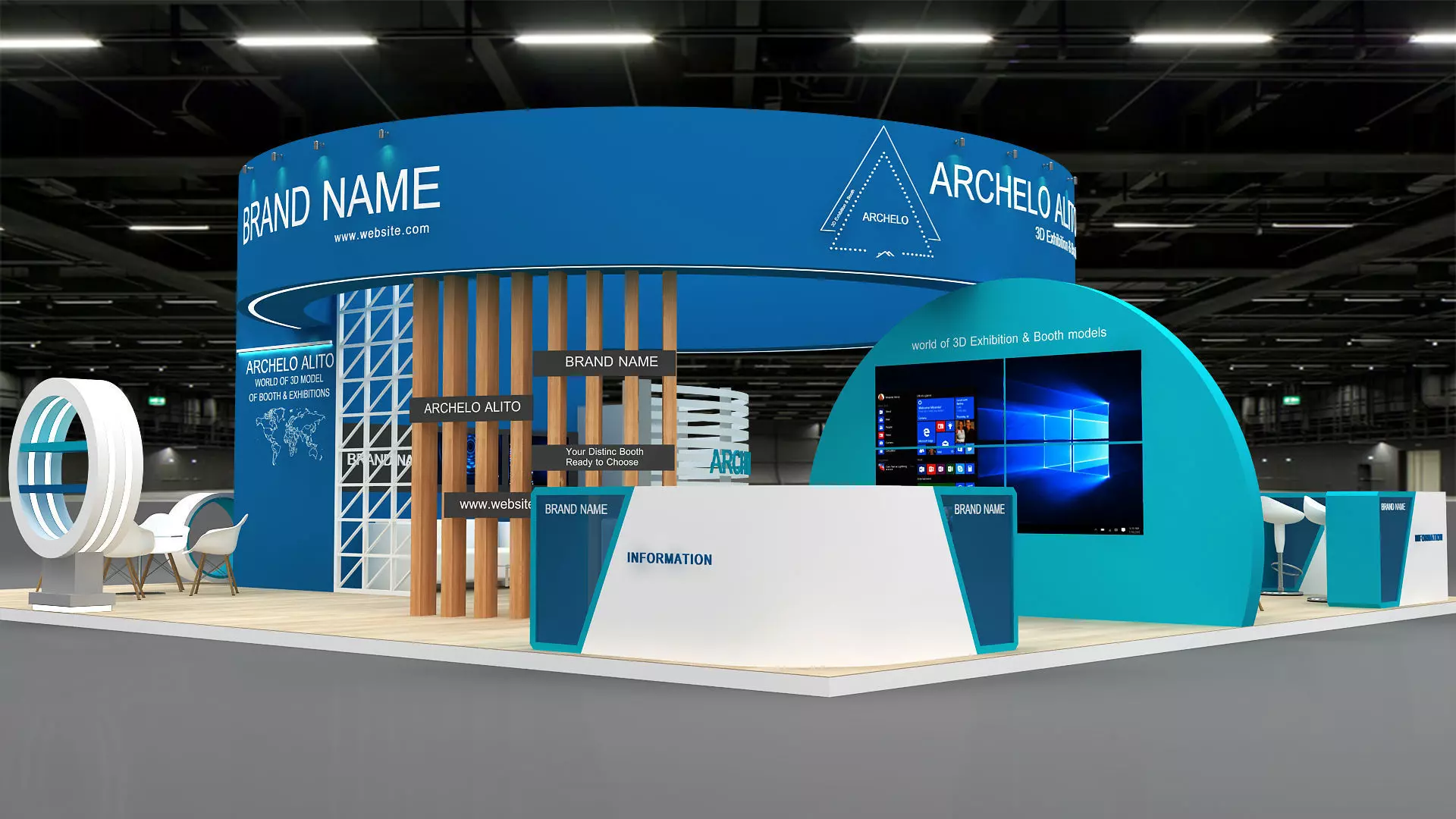 stall exhibition 3D model
