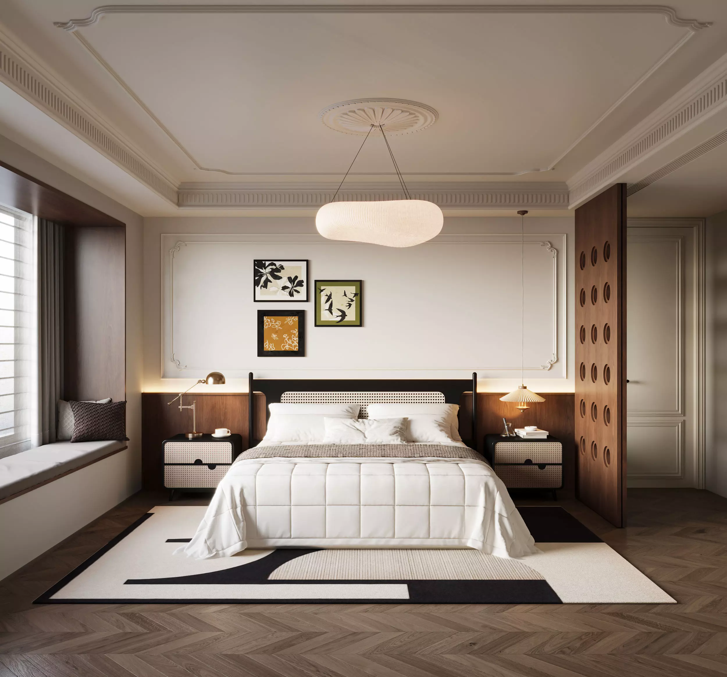 French Style Bedroom 3D Model 3D model