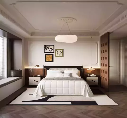 French Style Bedroom 3D Model