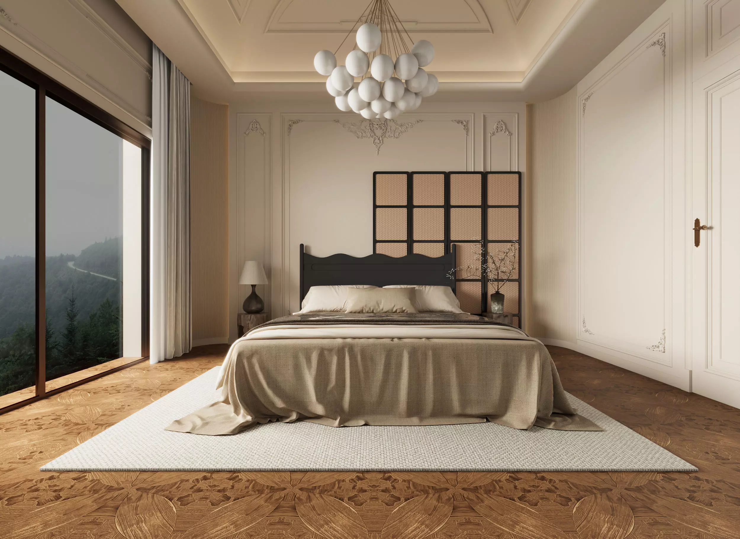 French Style Bedroom 3D Model 3D model