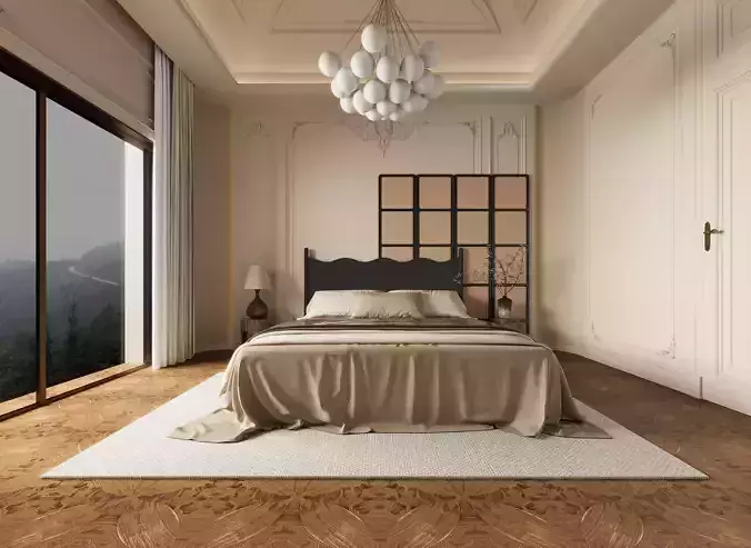 French Style Bedroom 3D Model