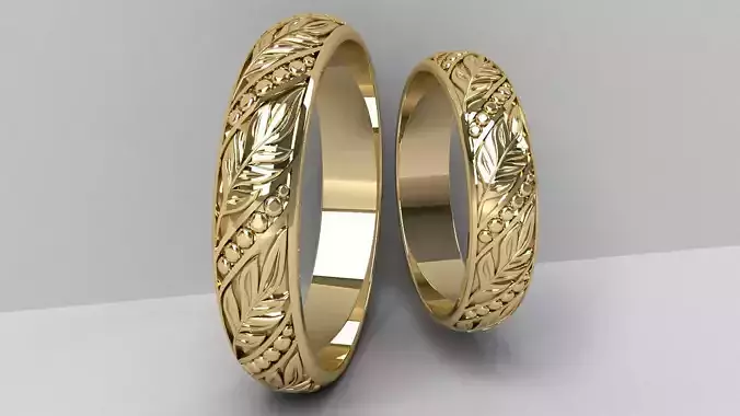 Wedding Rings 3D print model