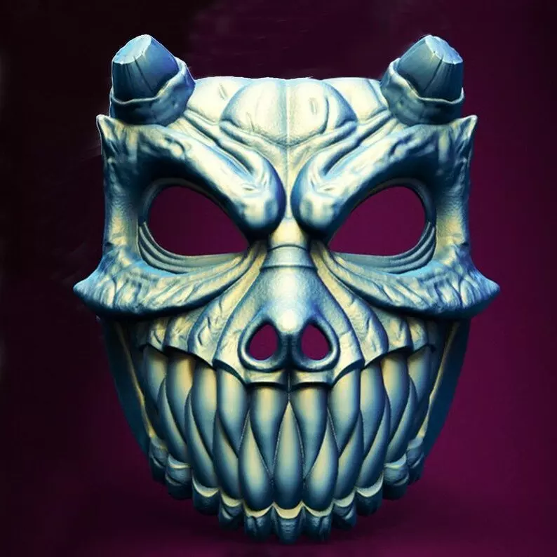 Halloween Horror Grinspire Spooky Mask 3D Printable STL File 3D print model