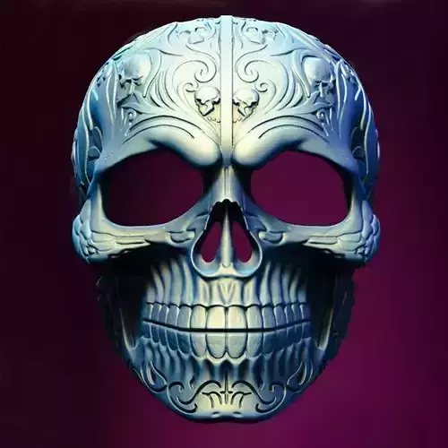Halloween Horror Sugar Grim  Spooky Mask 3D Printable STL File