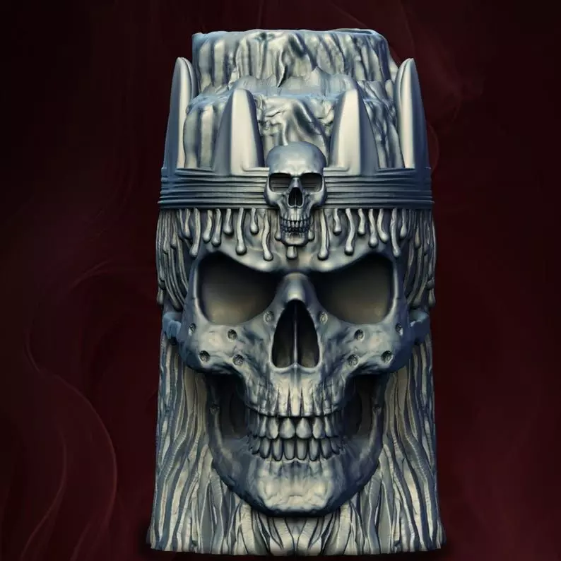Horror Regent of Bones Candle Holder 3D Printer STL File 3D print model