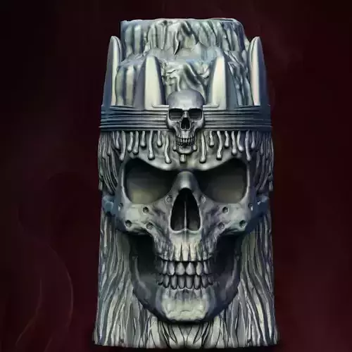 Horror Regent of Bones Candle Holder 3D Printer STL File